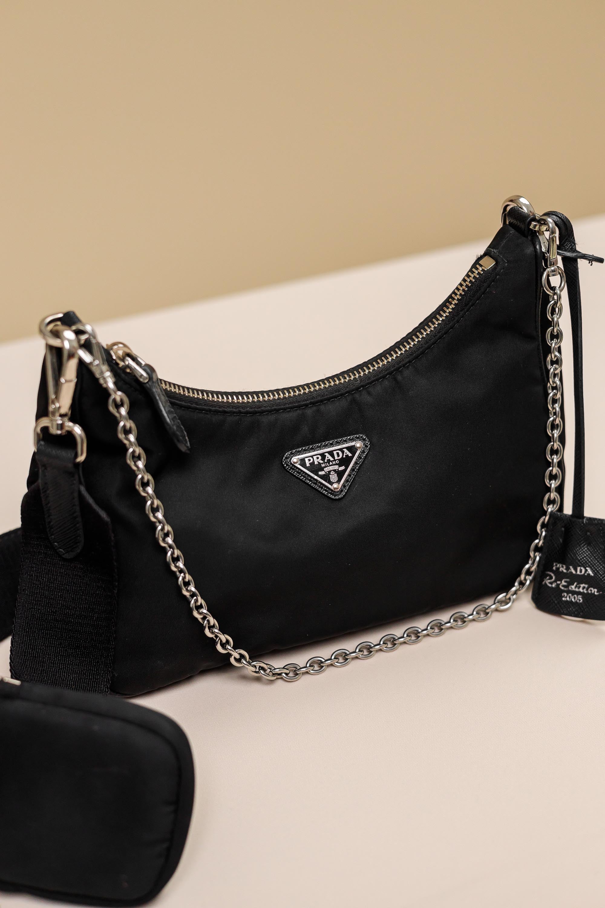 Prada Re-Edition 2005 Re-Nylon Shoulder Bag Black