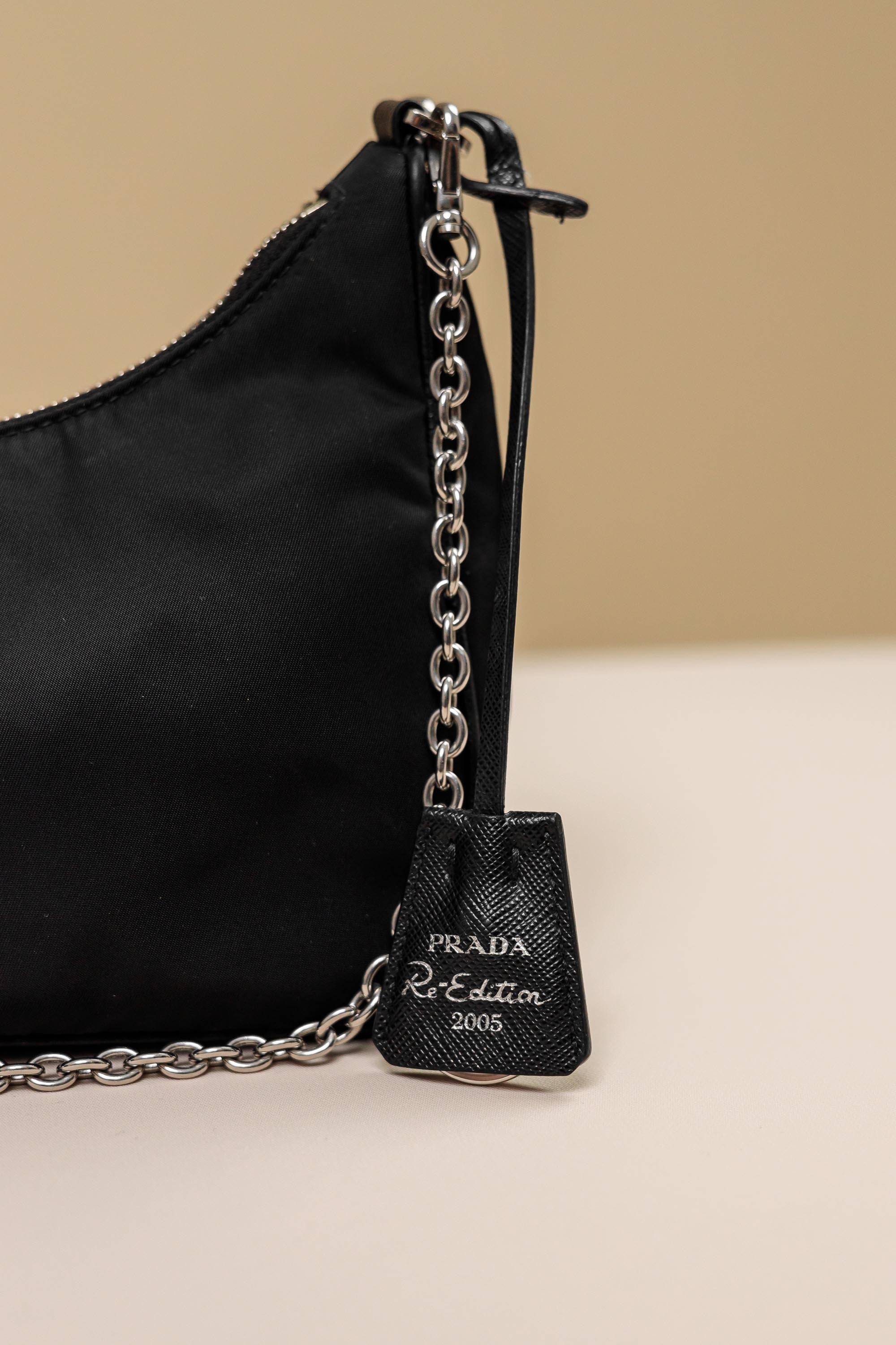 Prada Re-Edition 2005 Re-Nylon Shoulder Bag Black