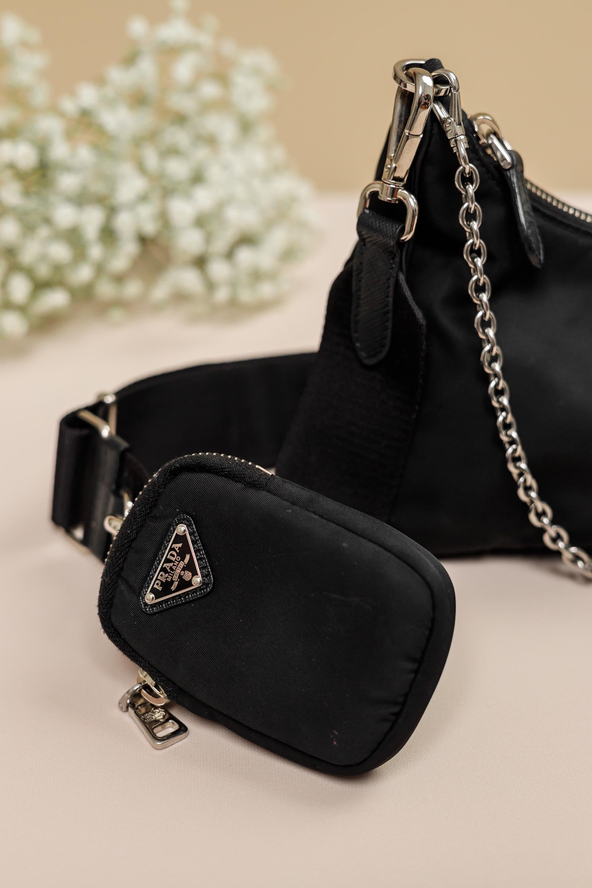 Prada Re-Edition 2005 Re-Nylon Shoulder Bag Black