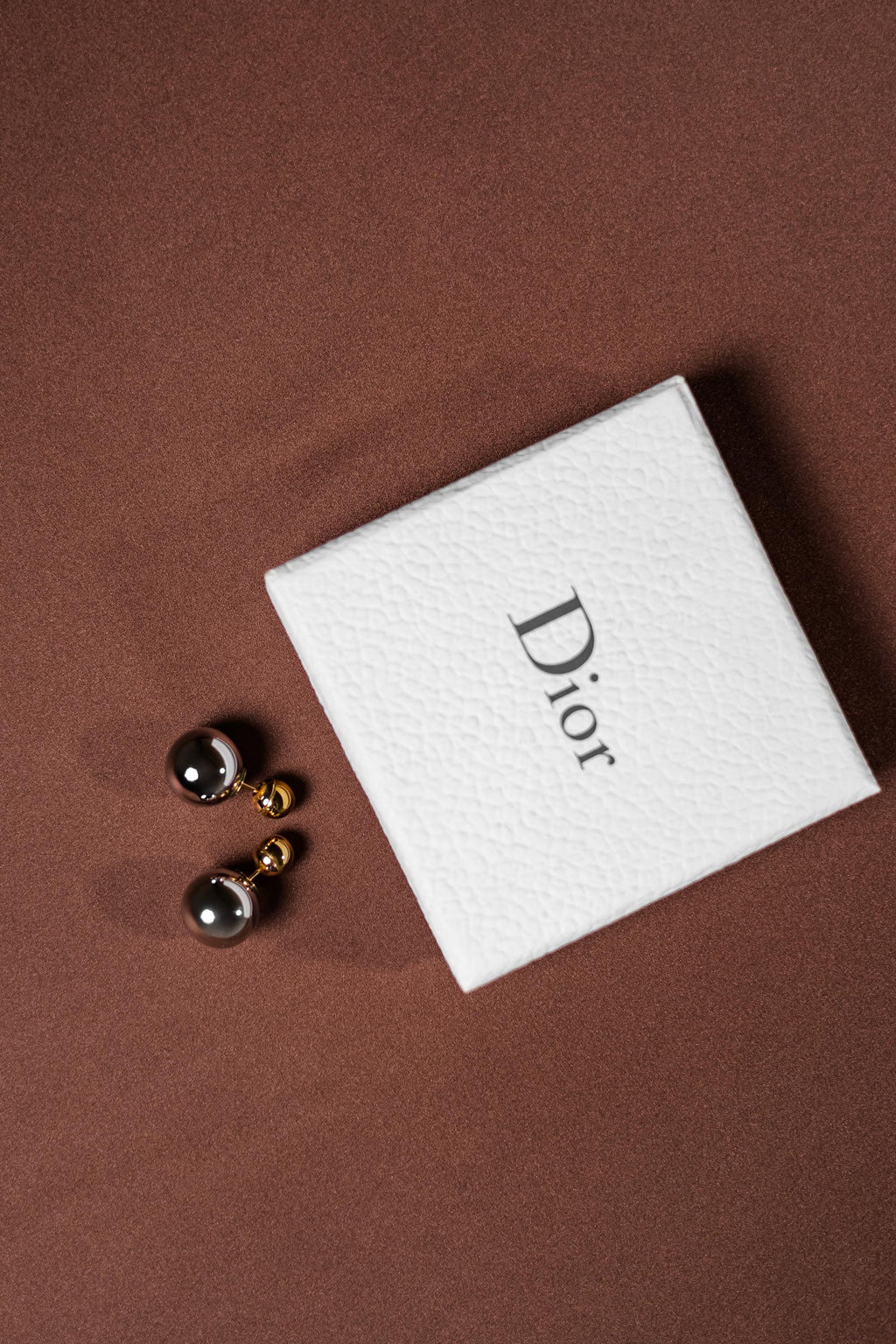 Christian Dior Tribales Earrings Grey Pearl