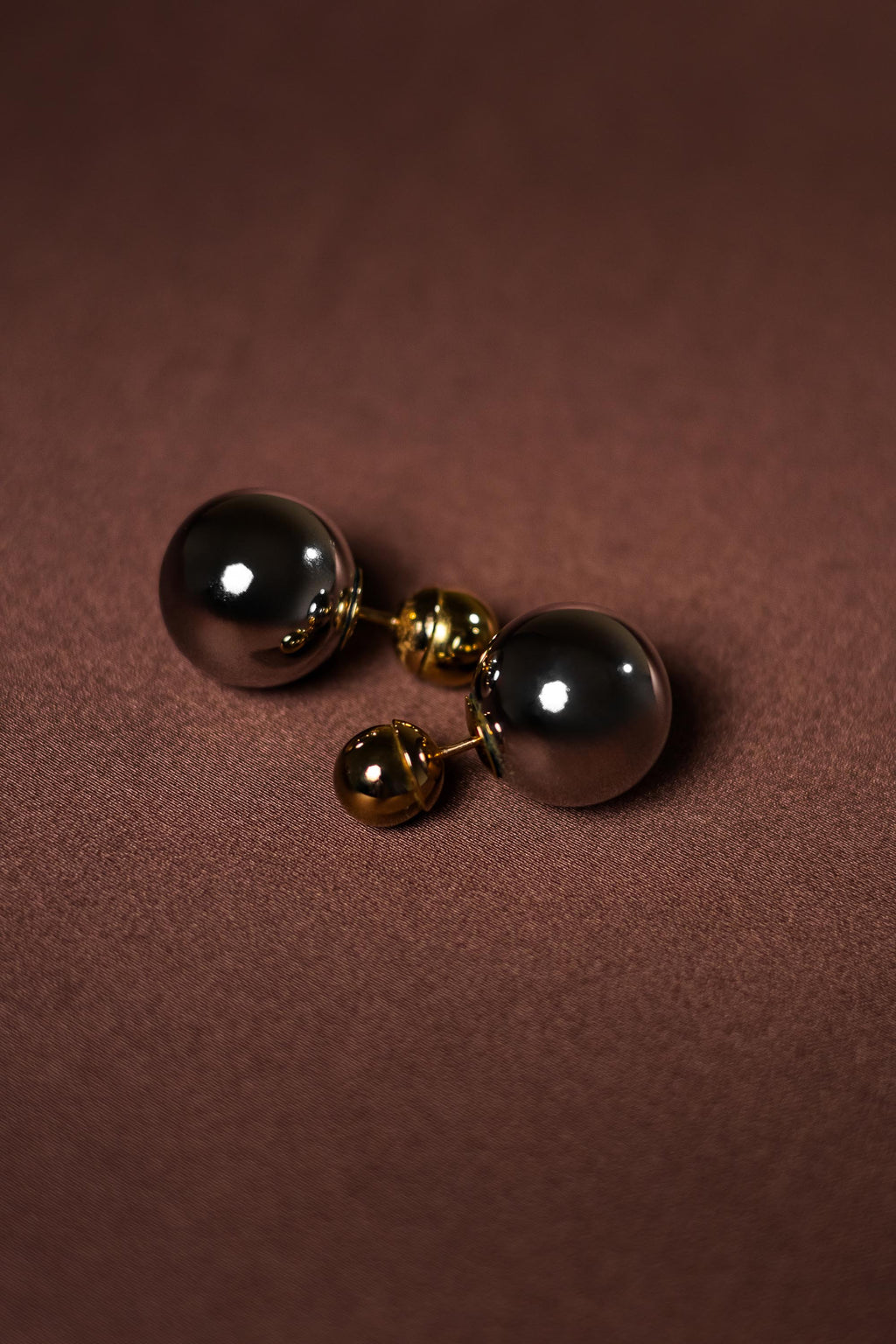 Christian Dior Tribales Earrings Grey Pearl
