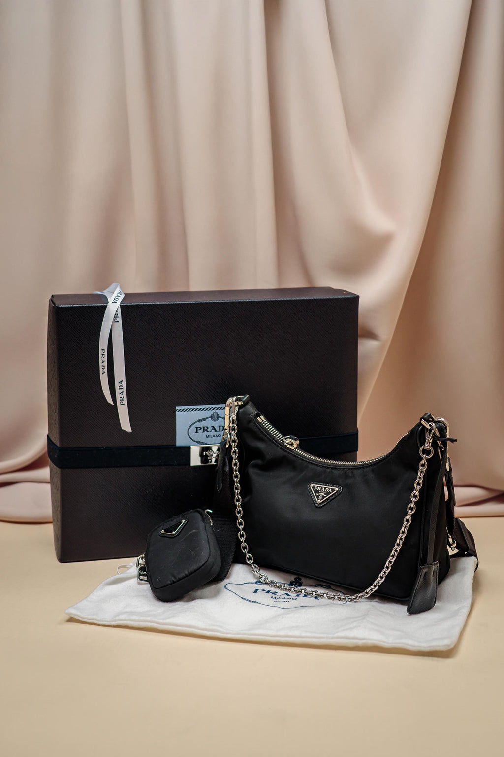 Prada Re-Edition 2005 Re-Nylon Shoulder Bag Black