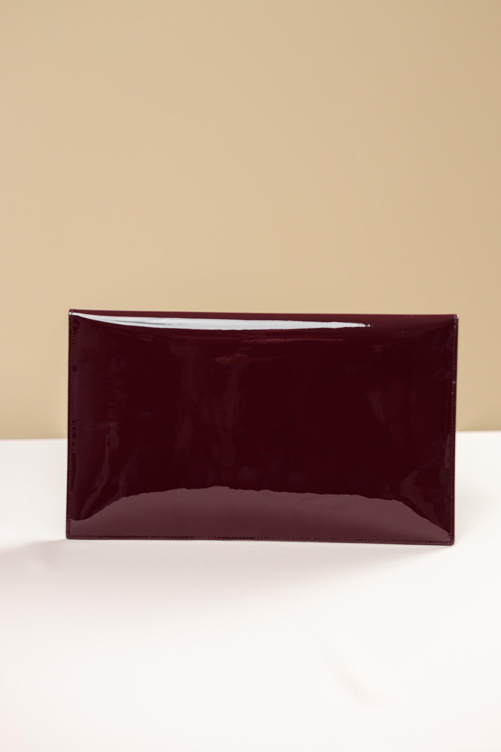 Saint Laurent Cassandre Large Burgundy Envelope Clutch