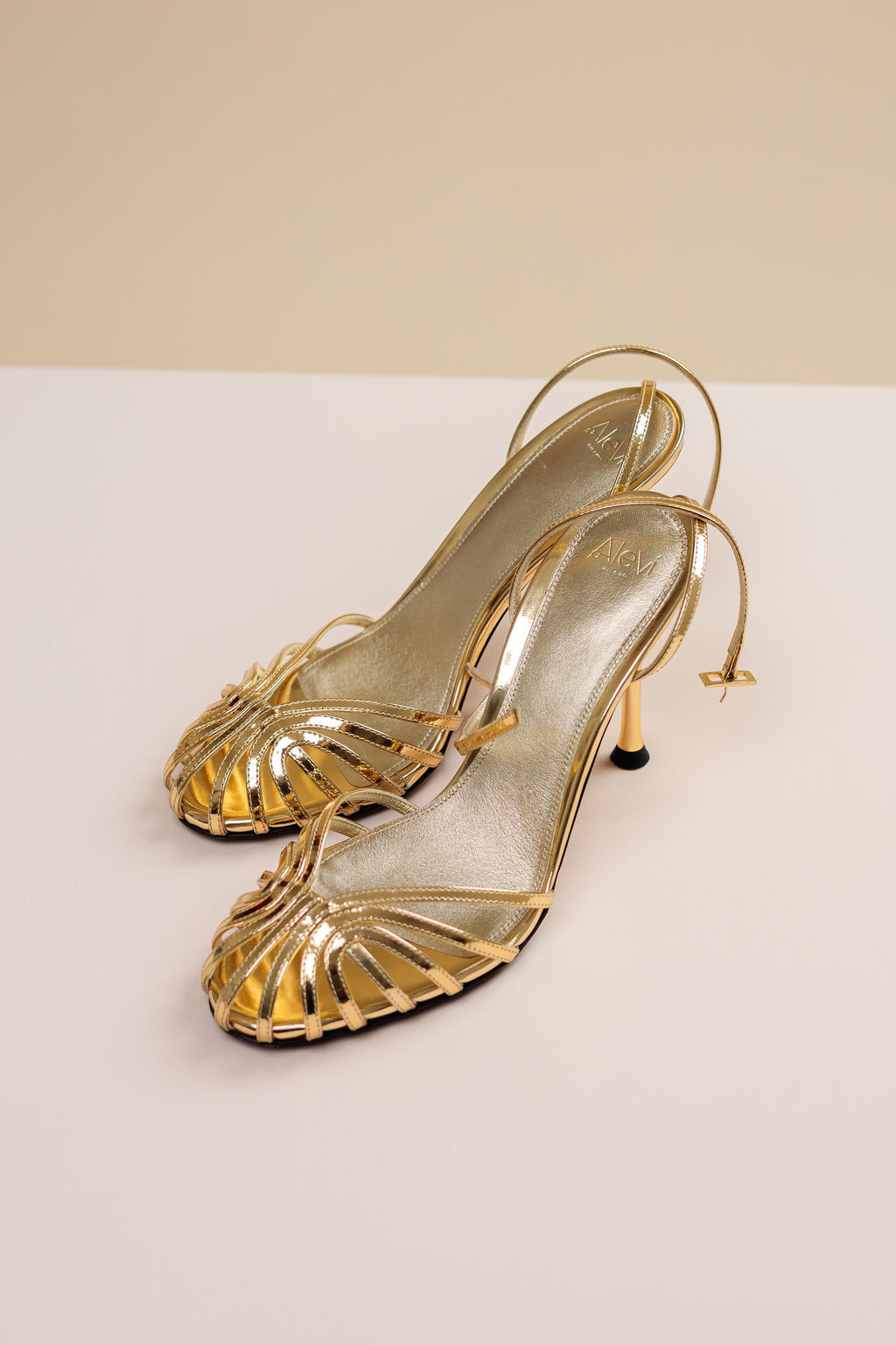 Alevì Milano Gold Strappy Sandals