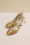 Alevì Milano Gold Strappy Sandals