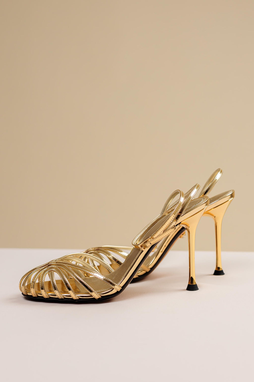 Alevì Milano Gold Strappy Sandals