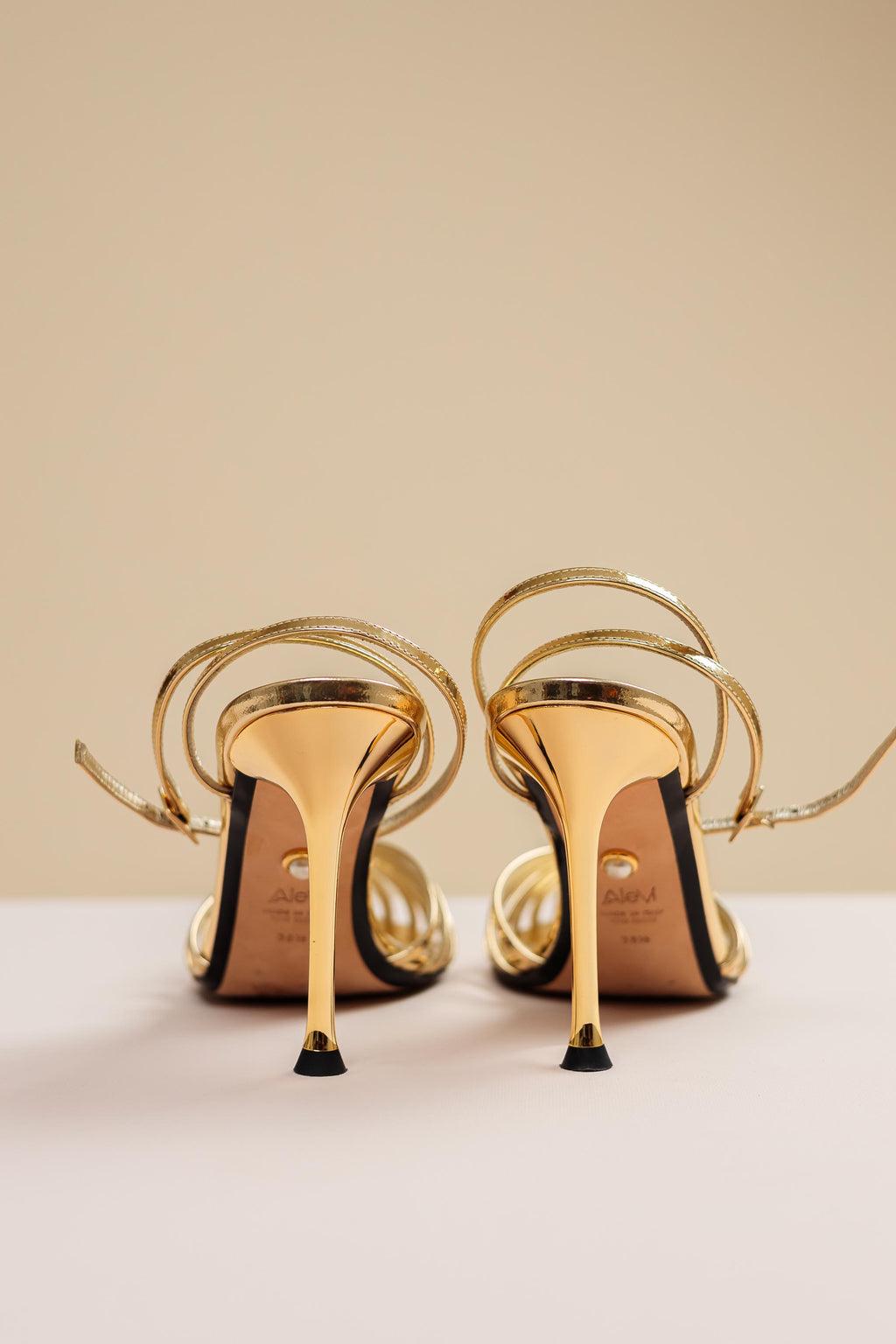 Alevì Milano Gold Strappy Sandals