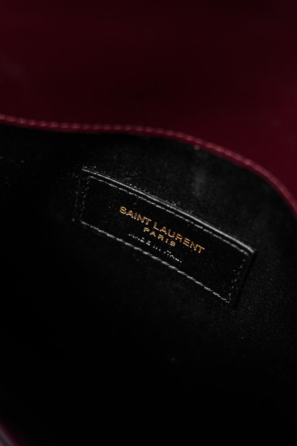 Saint Laurent Cassandre Large Burgundy Envelope Clutch