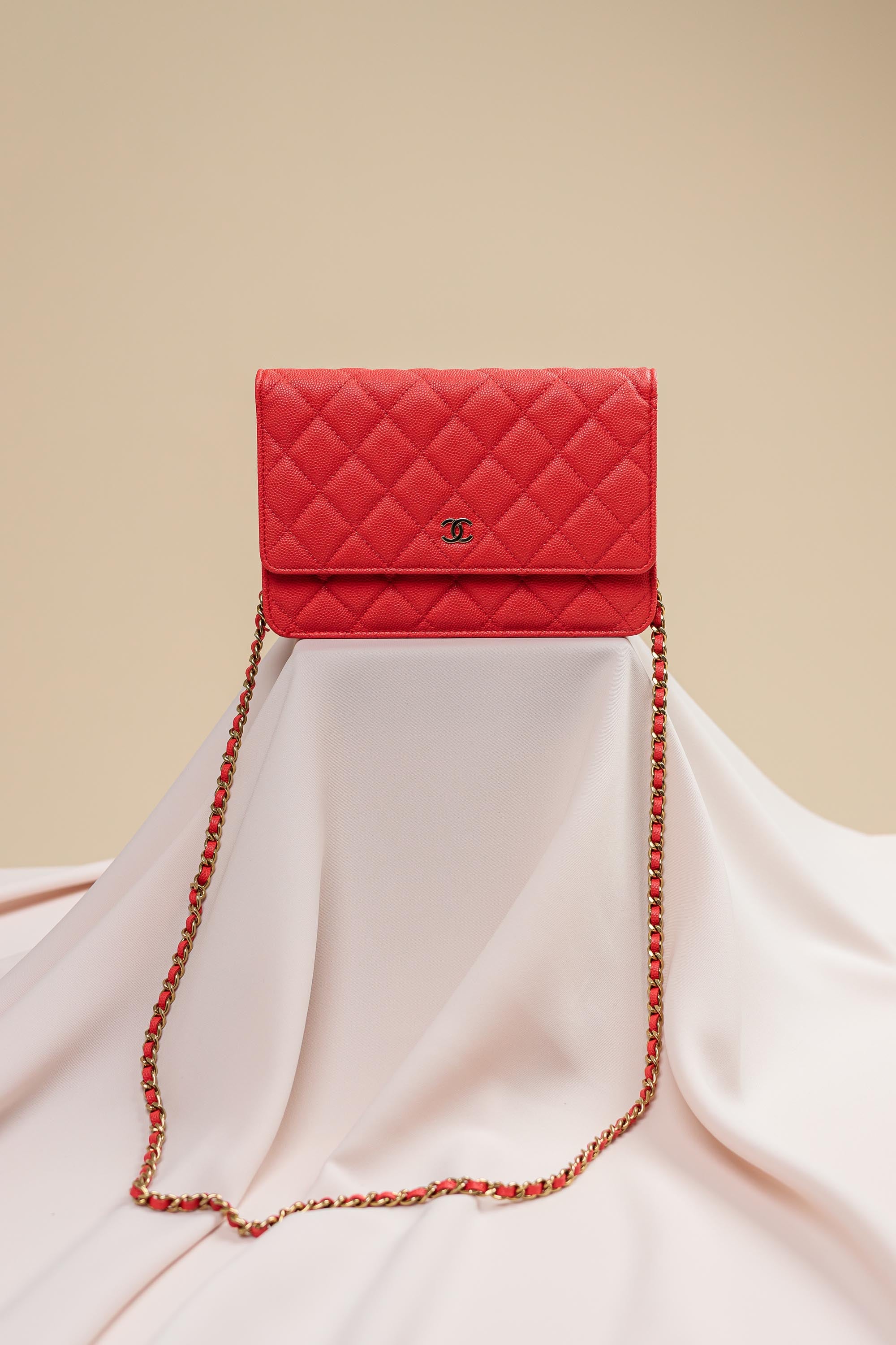 Chanel Classic Wallet on Chain Quilted Caviar Leather