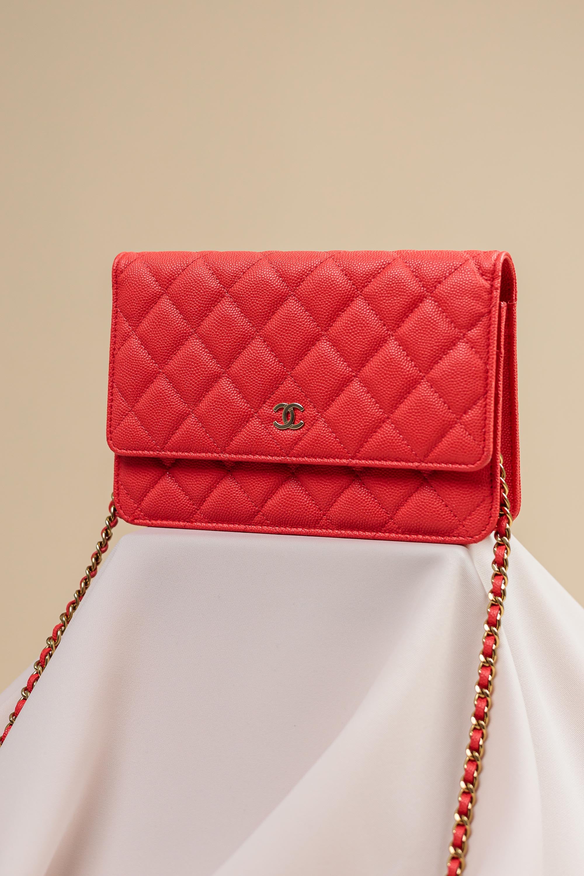 Chanel Classic Wallet on Chain Quilted Caviar Leather