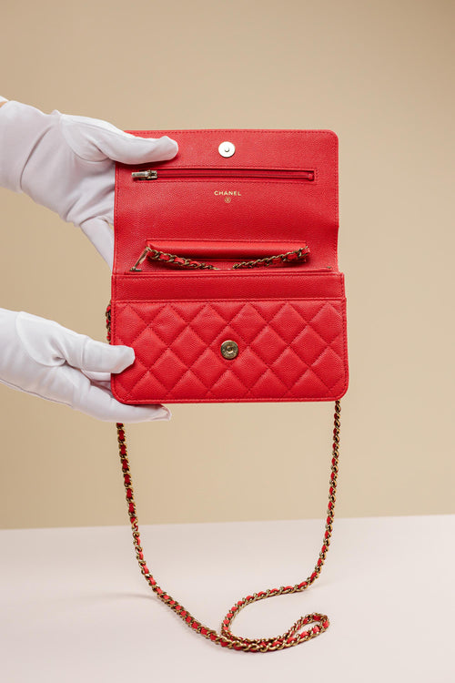 Chanel Classic Wallet on Chain Quilted Caviar Leather