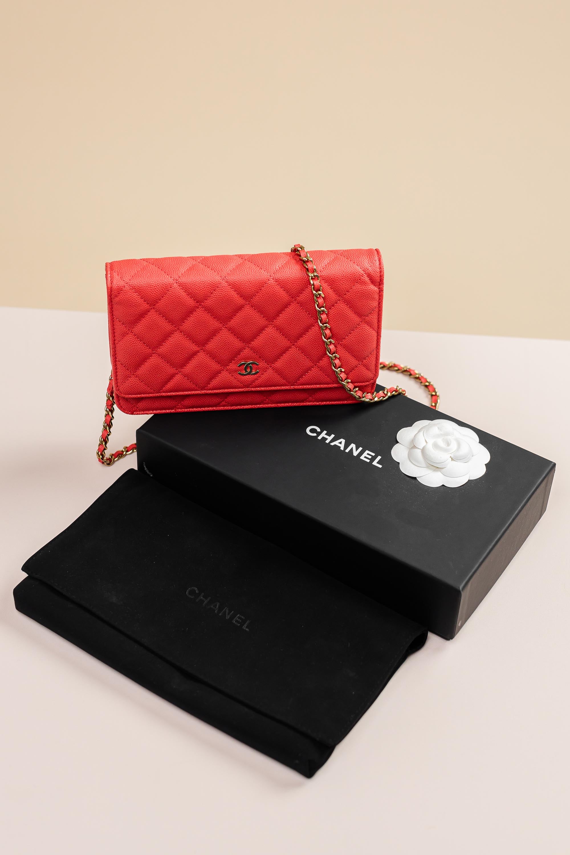 Chanel Classic Wallet on Chain Quilted Caviar Leather