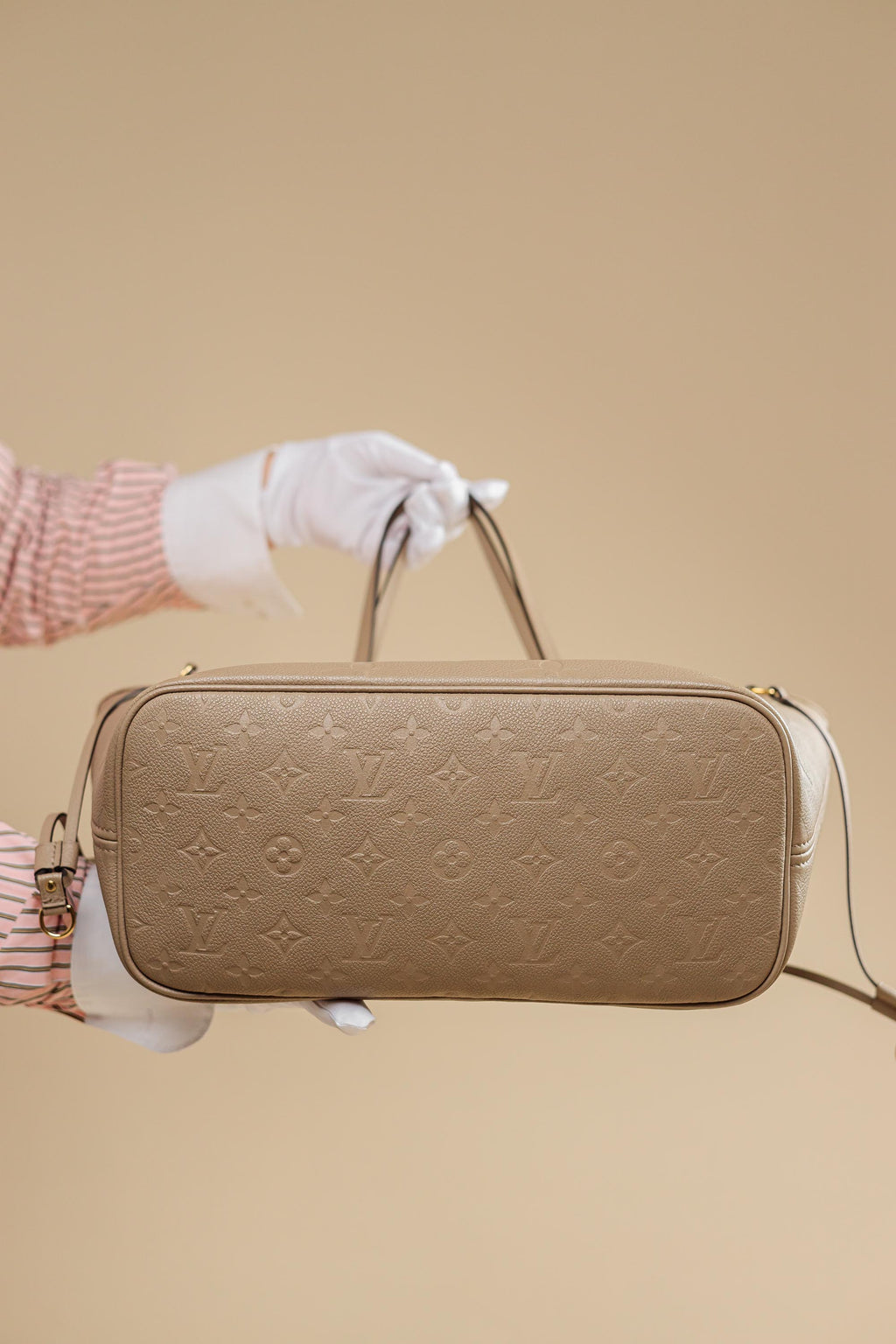 Louis Vuitton Neverfull MM Monogram Empreinte Leather – Beige