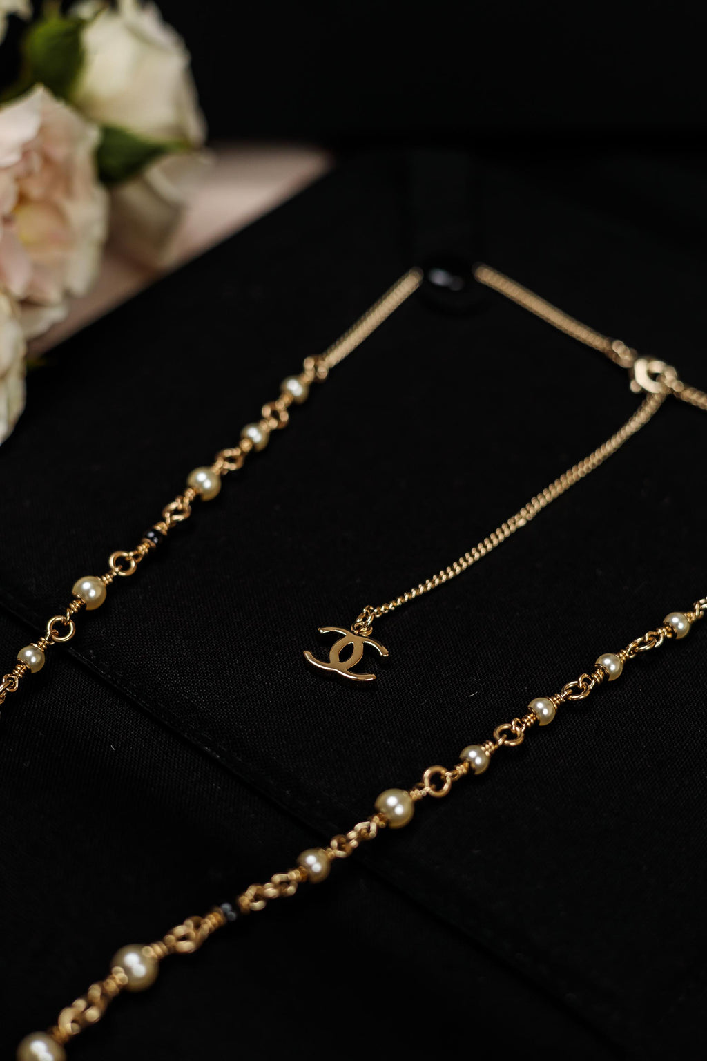 Chanel Chanel Layered Necklace Set with CC Logo