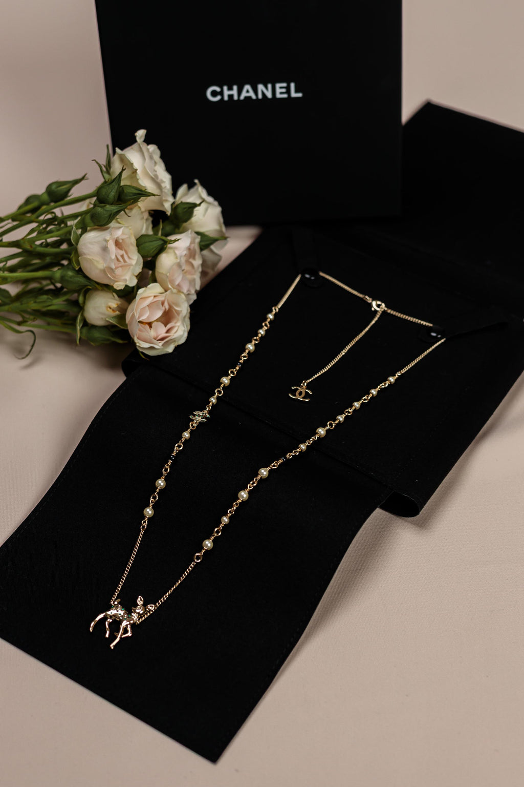 Chanel Chanel Layered Necklace Set with CC Logo