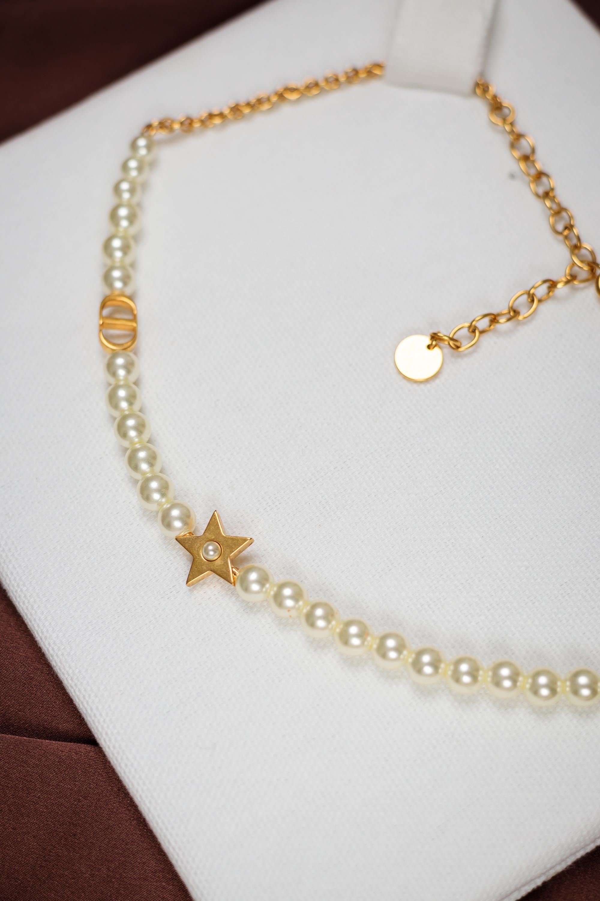 Dior Lucky Dior Necklace with Pearls & Star Charm