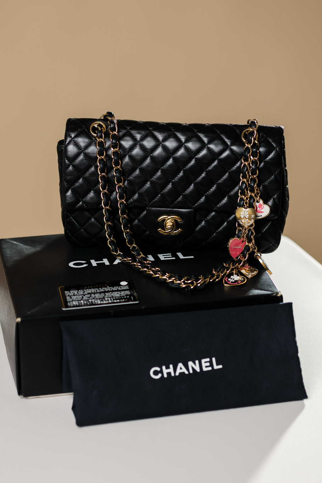 Chanel Valentine Charms Medium Single Flap