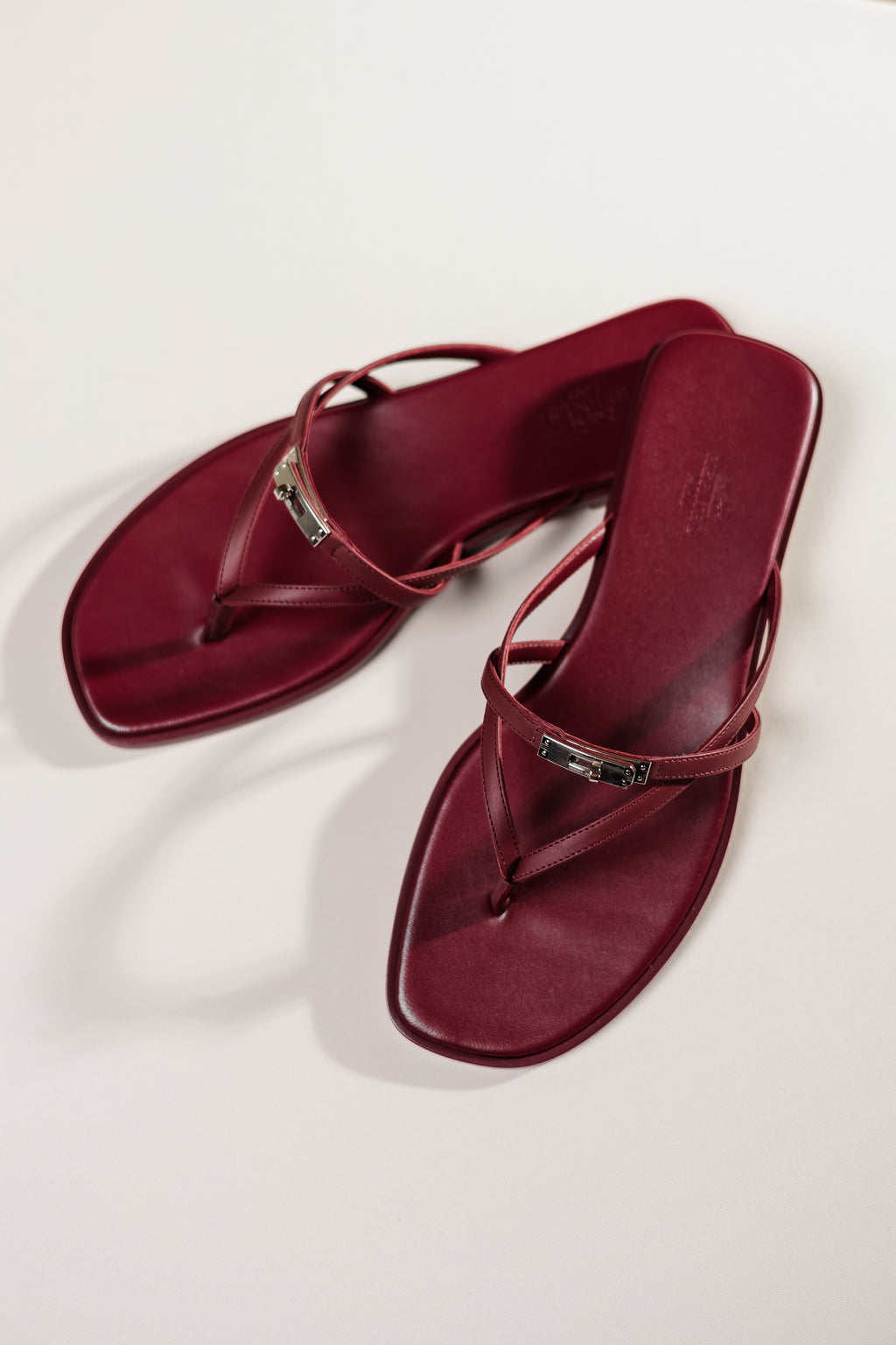 Hermes Kelly Lock Sandals, EU 40