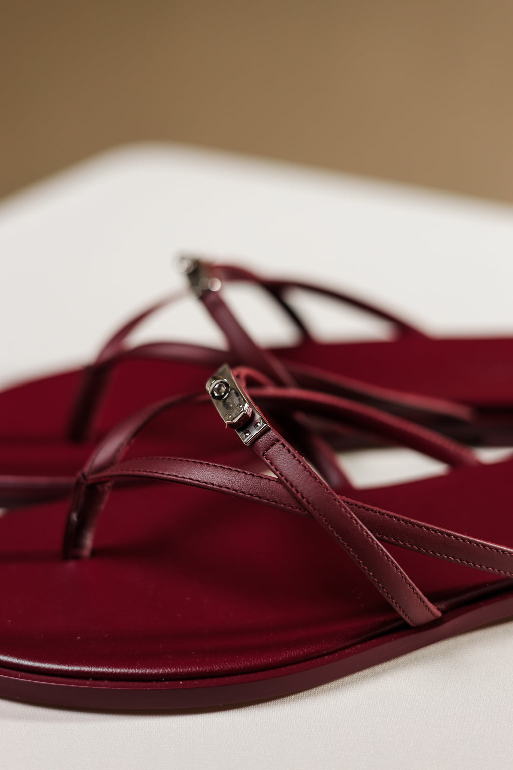 Hermes Kelly Lock Sandals, EU 40