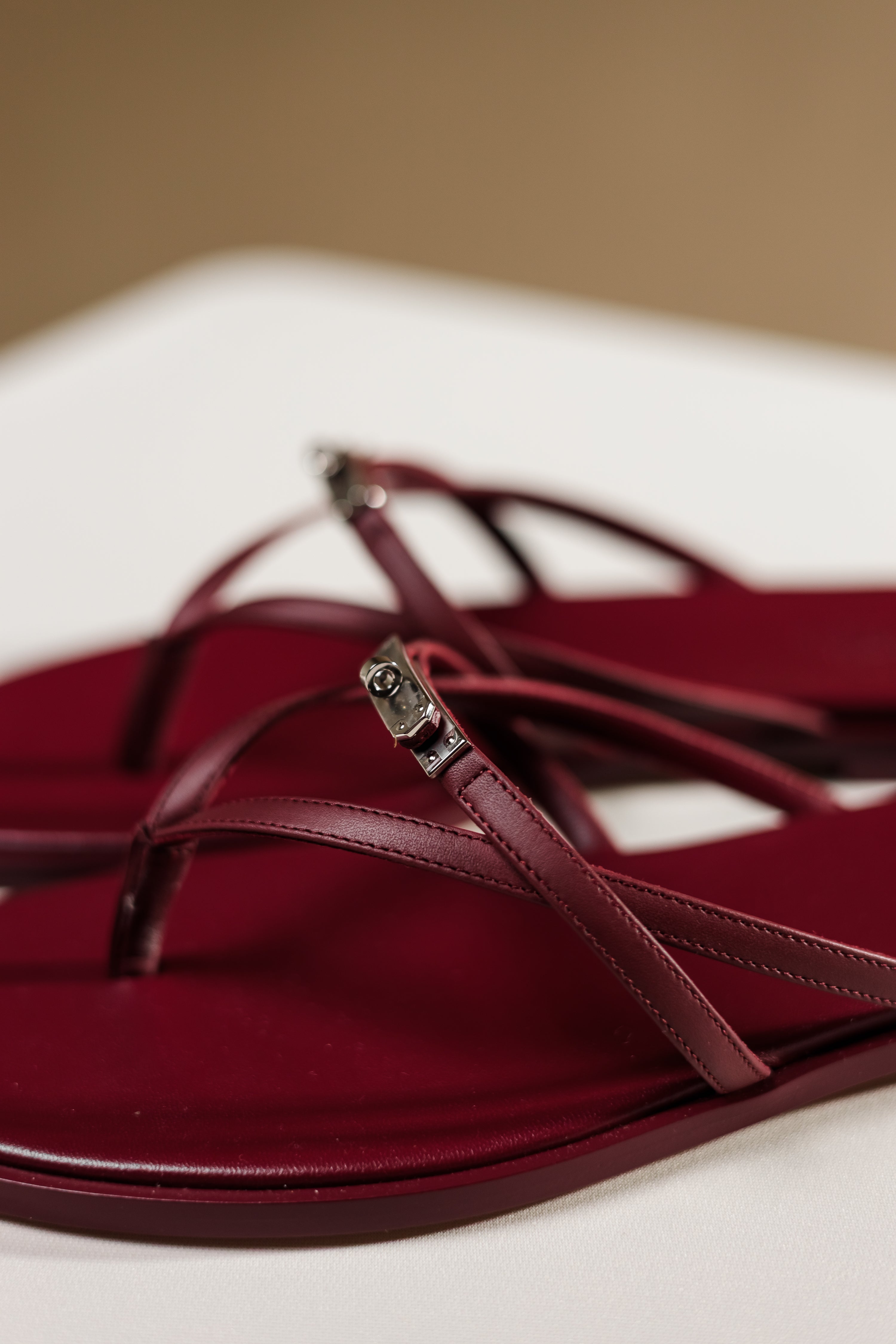 Hermes Kelly Lock Sandals, EU 40